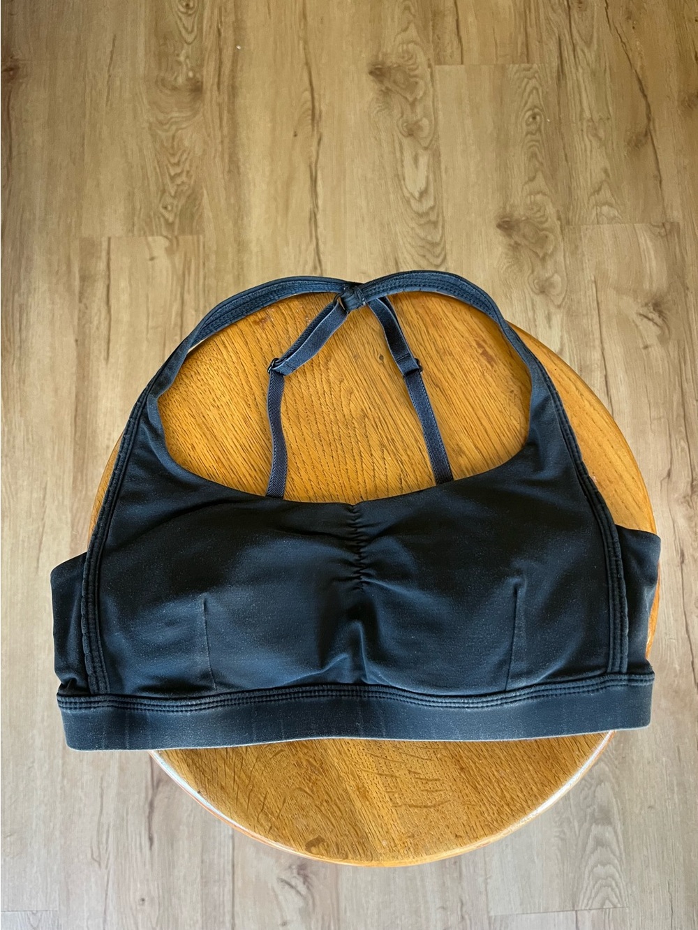 Lululemon Adjust Me Black Sports Bra Size 4 Removable Pads